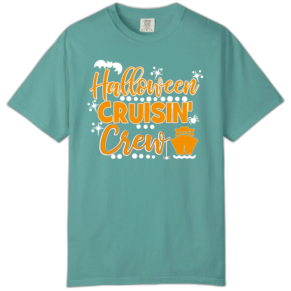 Halloween Cruisin' Crew Comfort Color T-Shirt in Seafoam