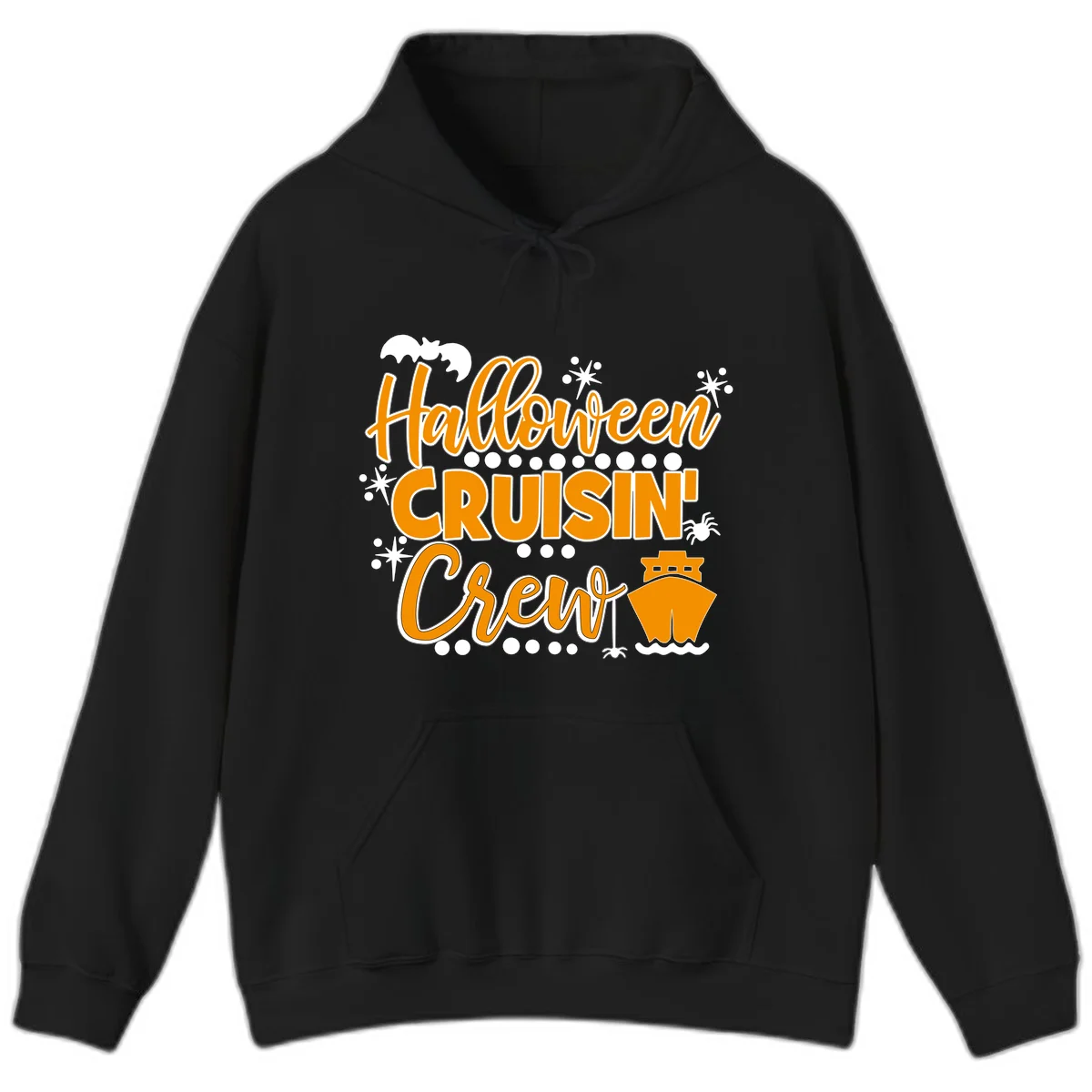 Halloween Cruisin' Crew Hoodie for Spooky Cruises in Black