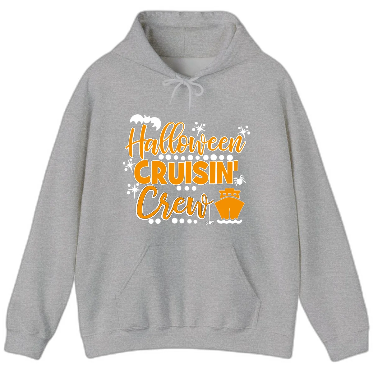 Halloween Cruisin' Crew Hoodie for Spooky Cruises in Sport Grey