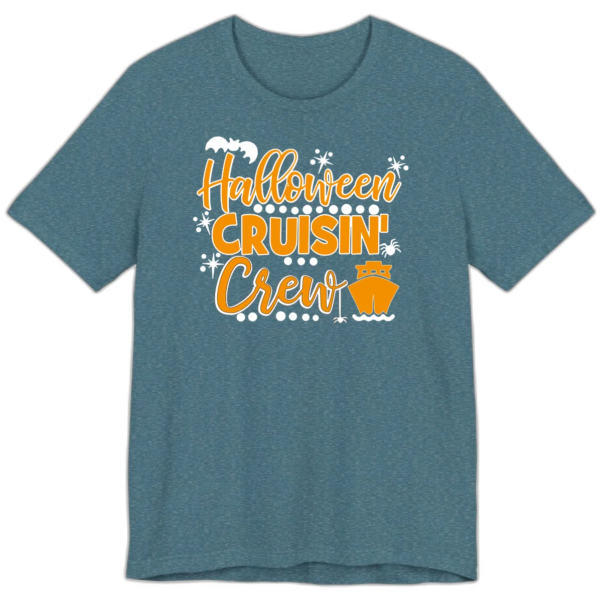 Halloween Cruisin' Crew Premium T-Shirt for Groups in Heather Deep Teal