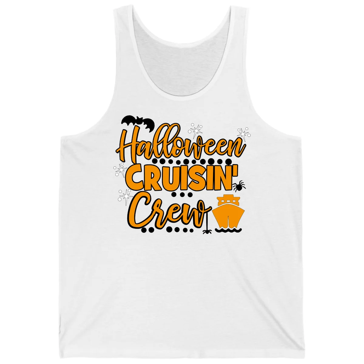 Halloween Cruisin' Crew Tank Top for Warm Weather in White