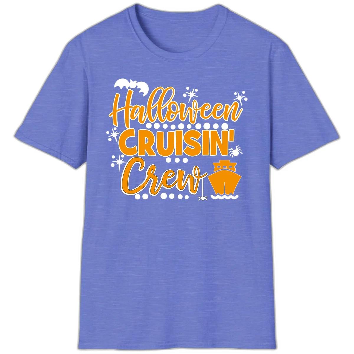 Halloween Cruisin' Crew T-Shirt for Spooky Cruise Fun in Heather Royal