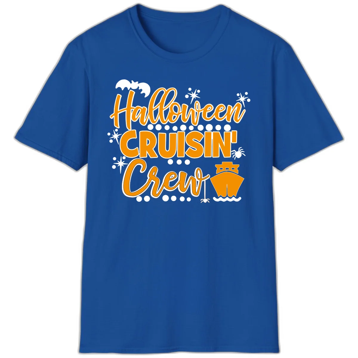 Halloween Cruisin' Crew T-Shirt for Spooky Cruise Fun in Royal