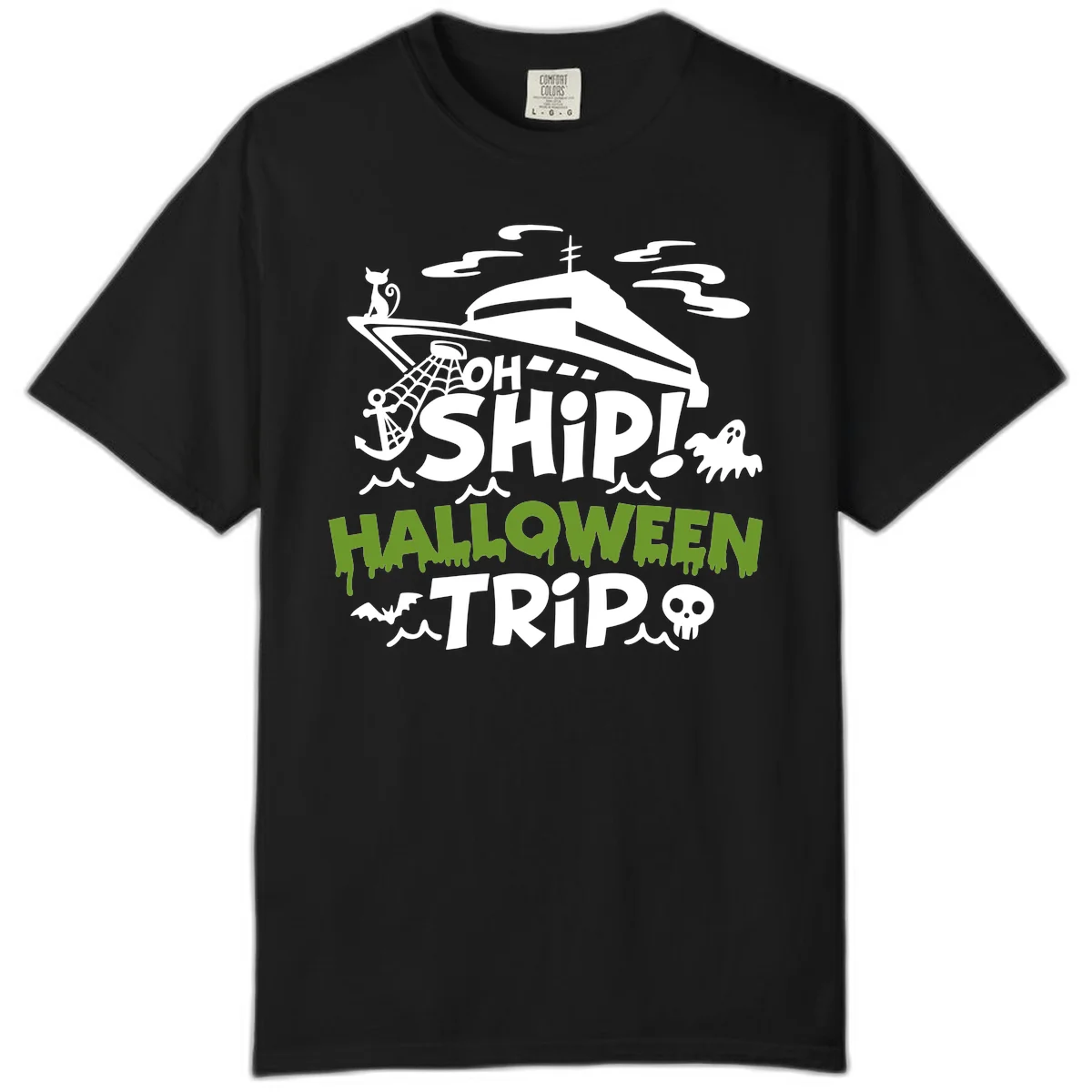 Oh Ship Halloween Trip Comfort Color in Black