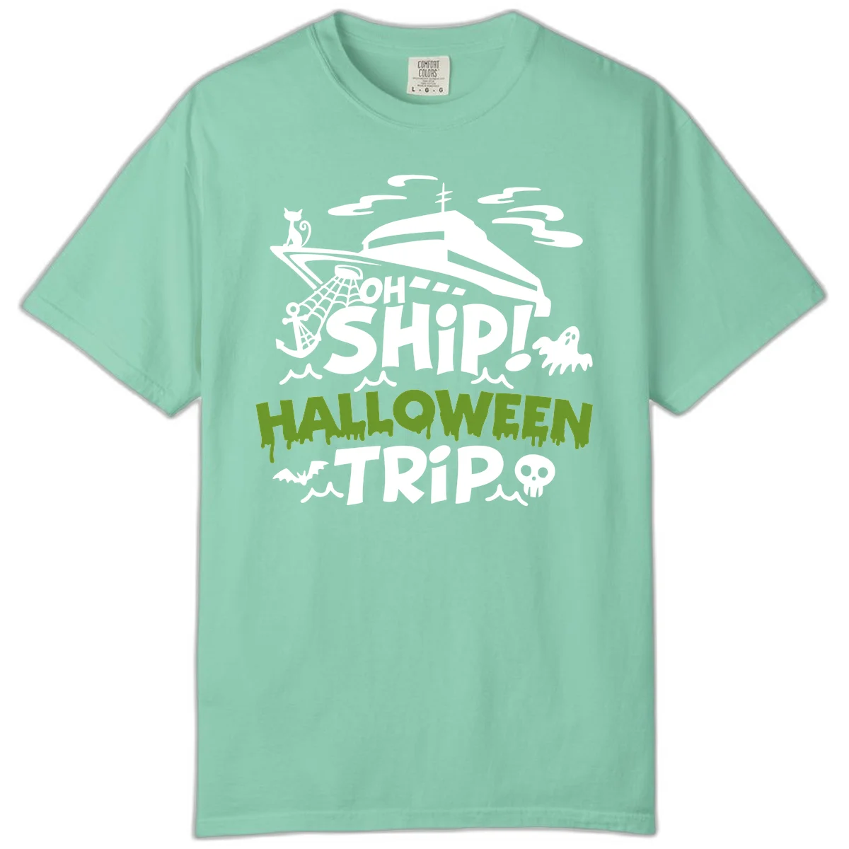 Oh Ship Halloween Trip Comfort Color in Island Reef