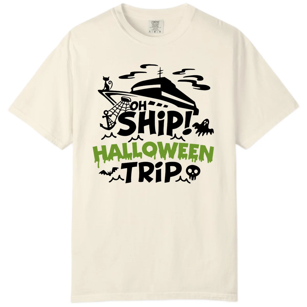 Oh Ship Halloween Trip Comfort Color in Ivory