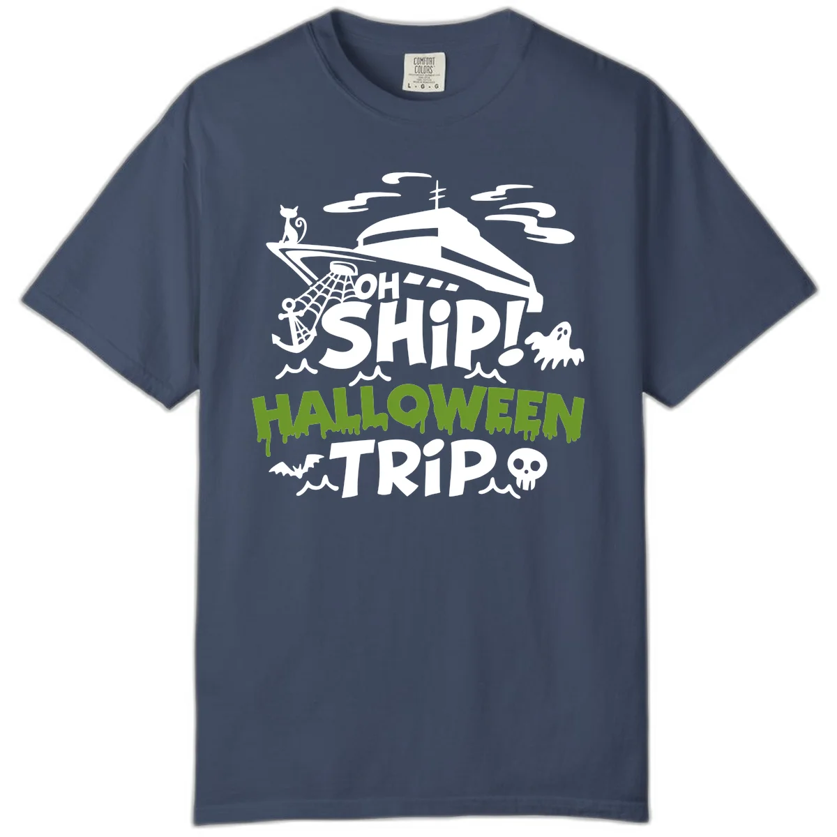 Oh Ship Halloween Trip Comfort Color in Midnight