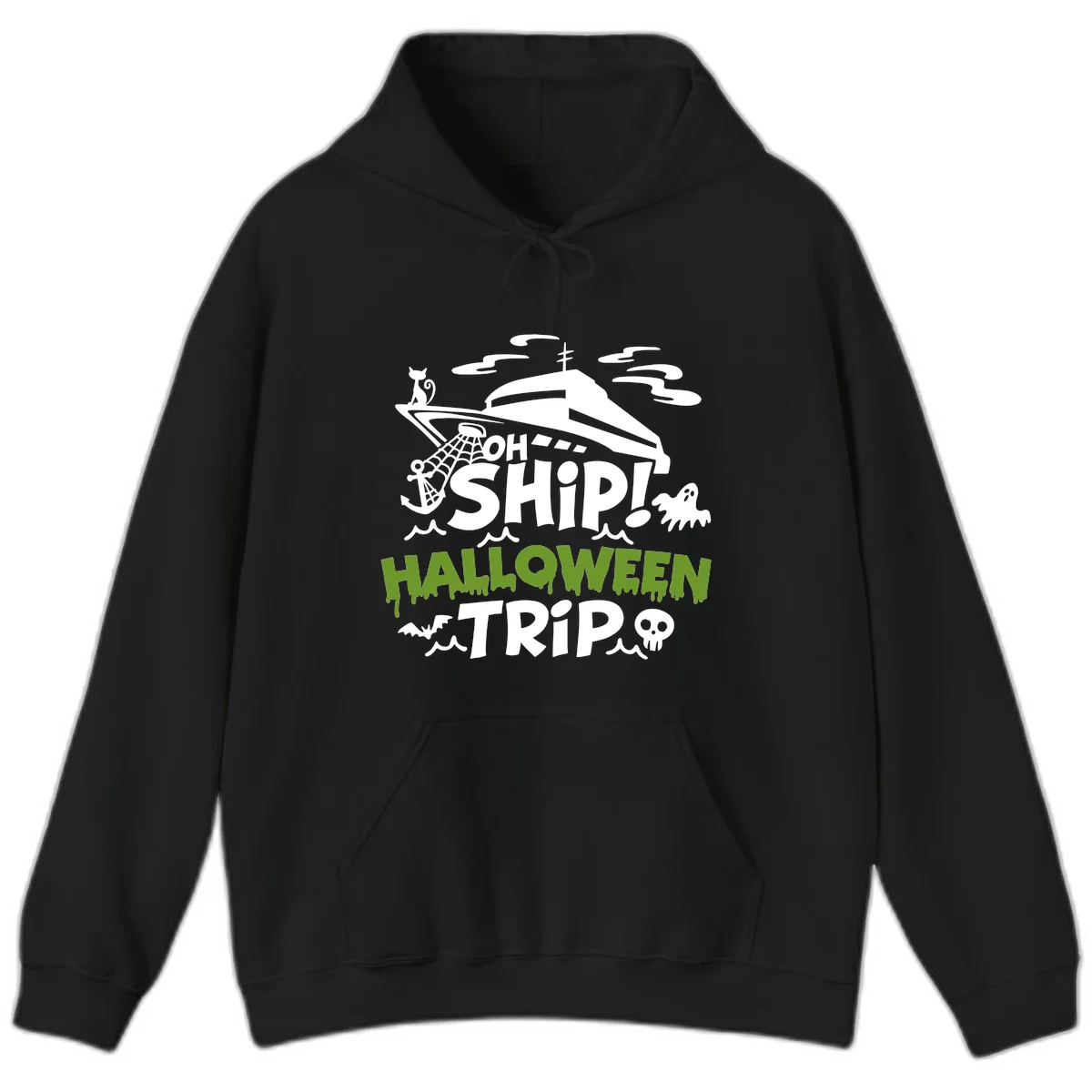 Oh Ship Halloween Trip Hoodie in Black
