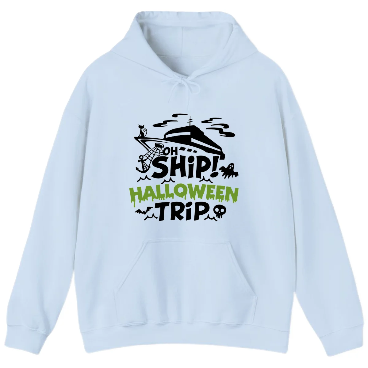 Oh Ship Halloween Trip Hoodie in Light Blue