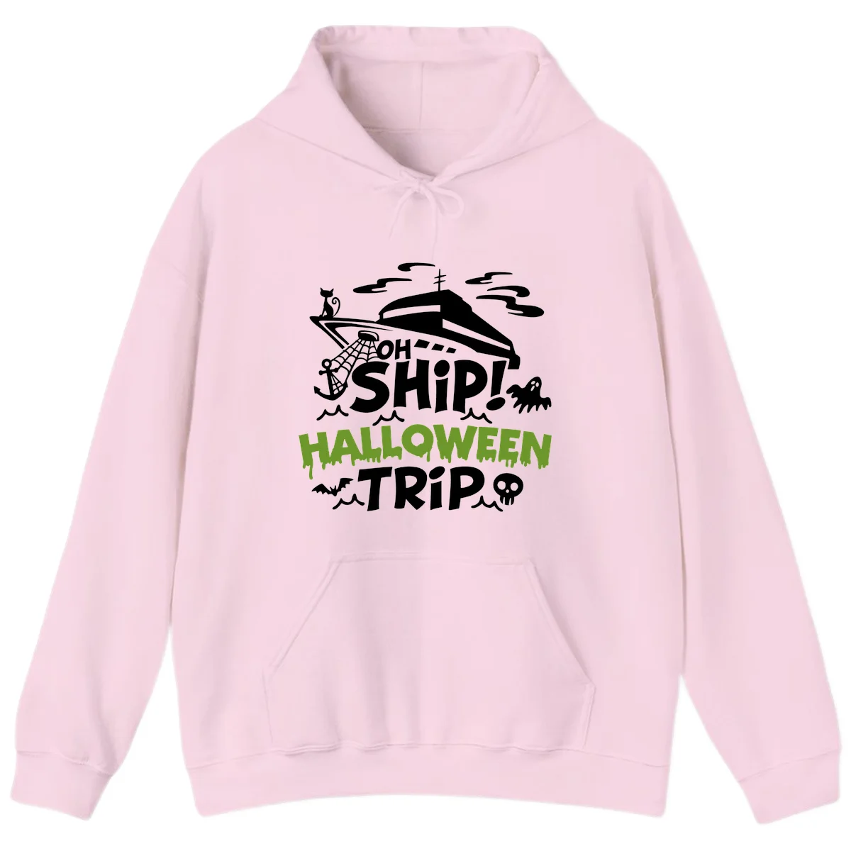 Oh Ship Halloween Trip Hoodie in Light Pink