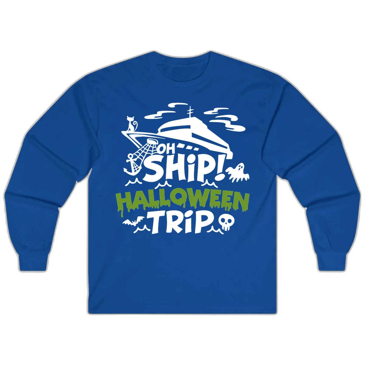 Oh Ship Halloween Trip Long Sleeve in Royal
