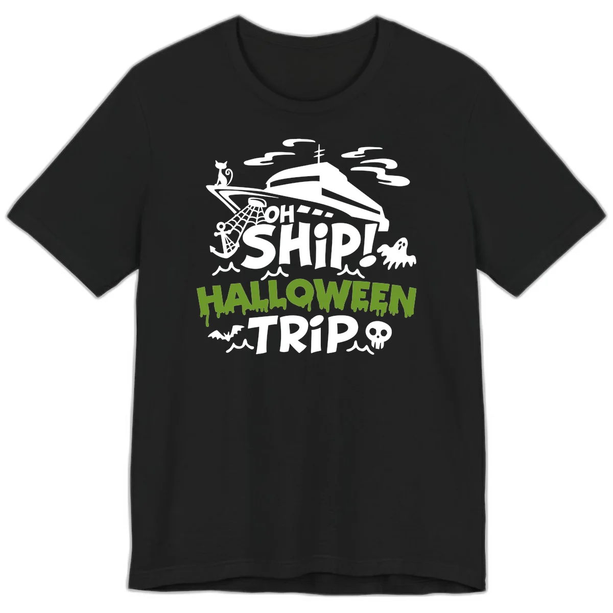 Oh Ship Halloween Trip Premium T-Shirt in Black