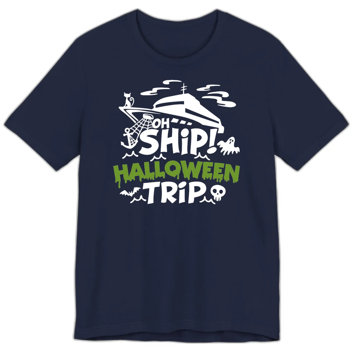 Oh Ship Halloween Trip Premium T-Shirt in Navy