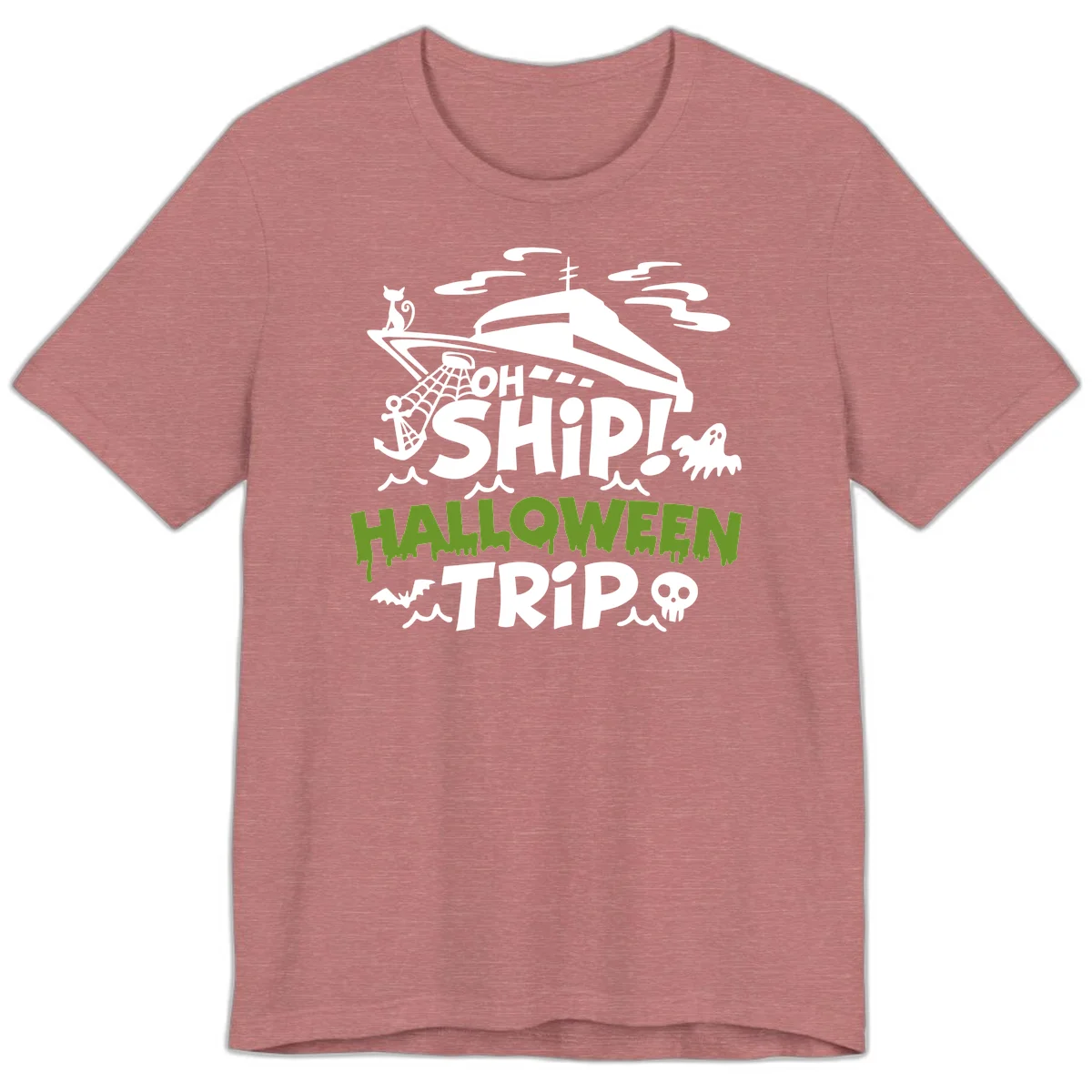 Oh Ship Halloween Trip Premium T-Shirt in Heather Mauve