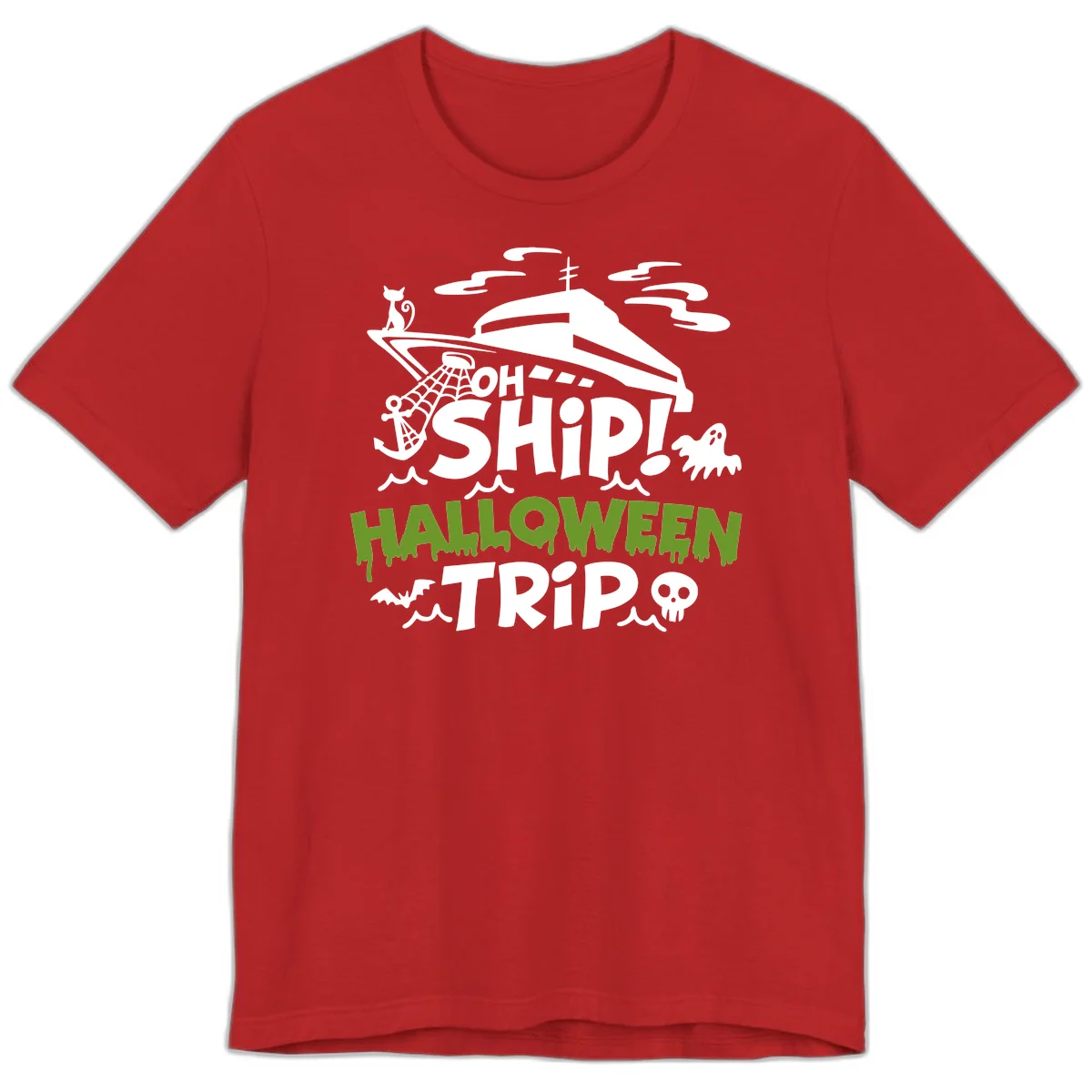 Oh Ship Halloween Trip Premium T-Shirt in Red