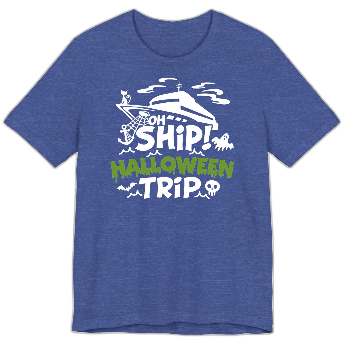Oh Ship Halloween Trip Premium T-Shirt in Heather True Royal