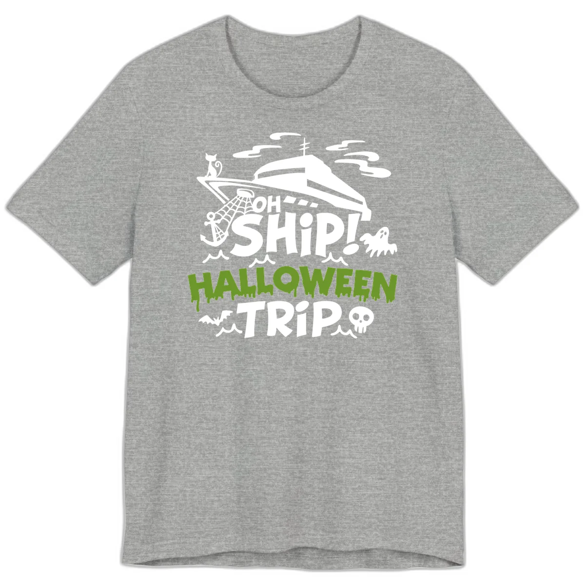 Oh Ship Halloween Trip Premium T-Shirt in Athletic Heather