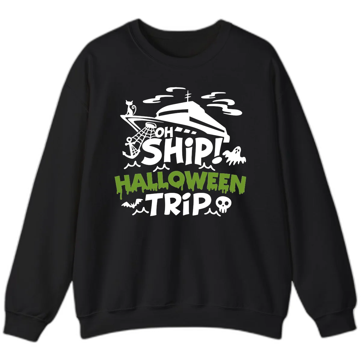 Oh Ship Halloween Trip Sweatshirt in Black