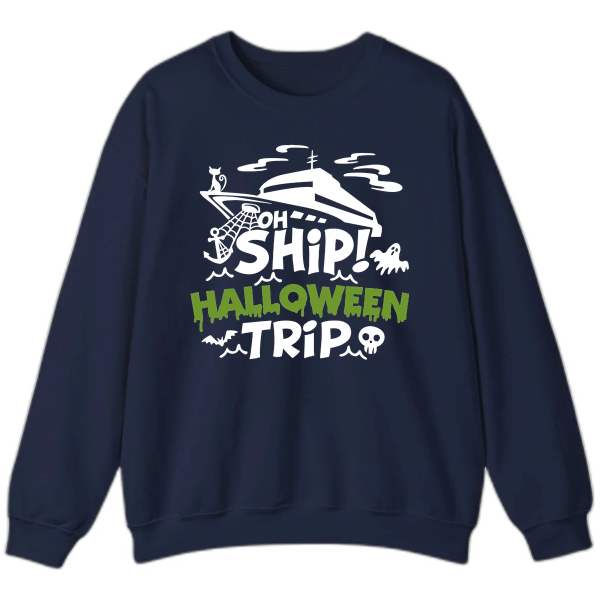 Oh Ship Halloween Trip Sweatshirt in Navy