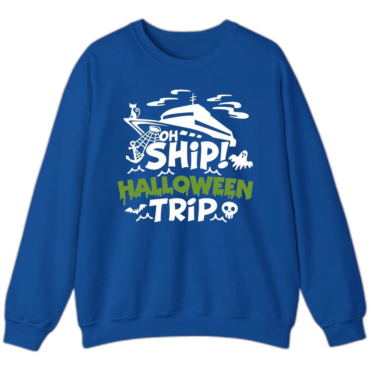 Oh Ship Halloween Trip Sweatshirt in Royal