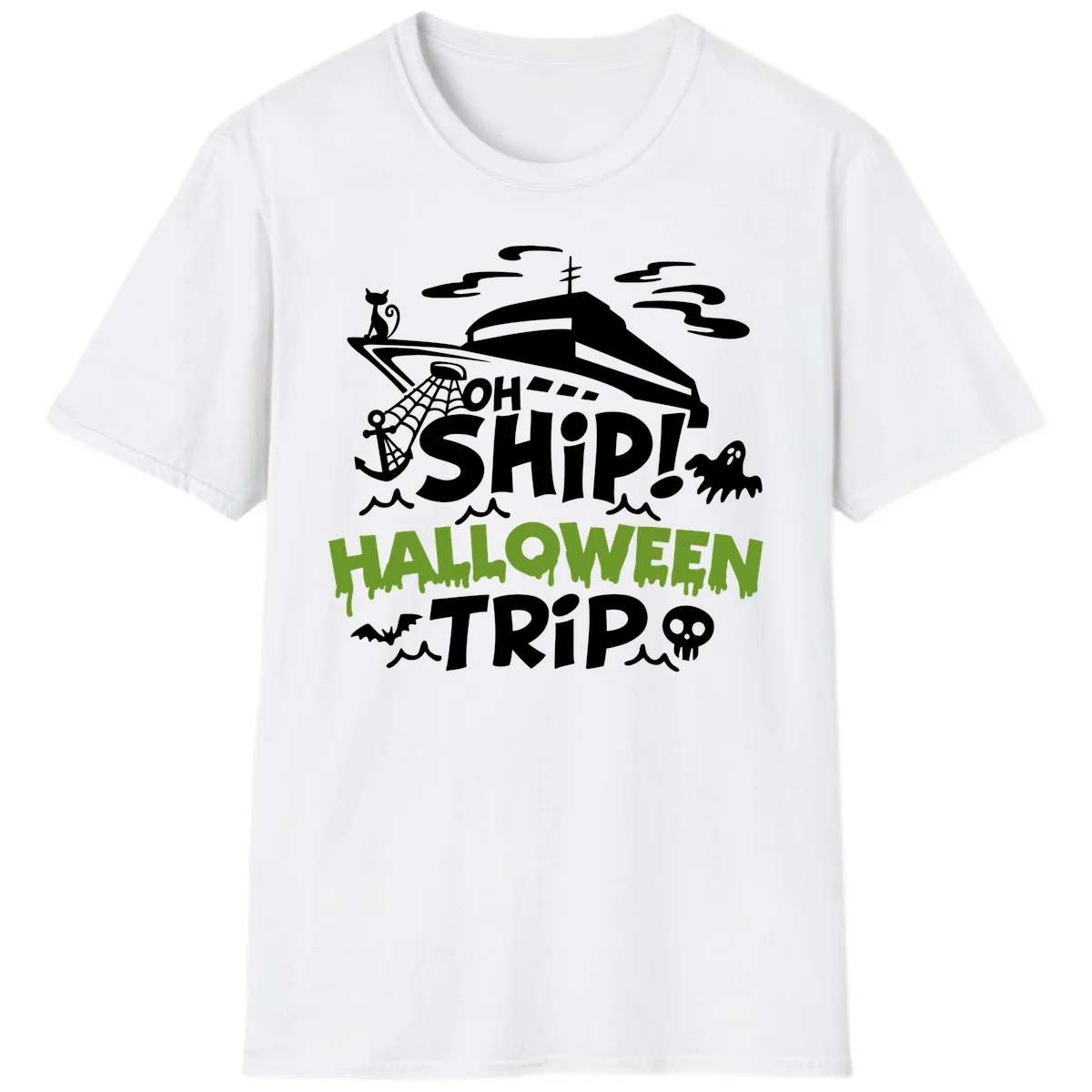 Oh Ship Halloween Trip T-Shirt in White