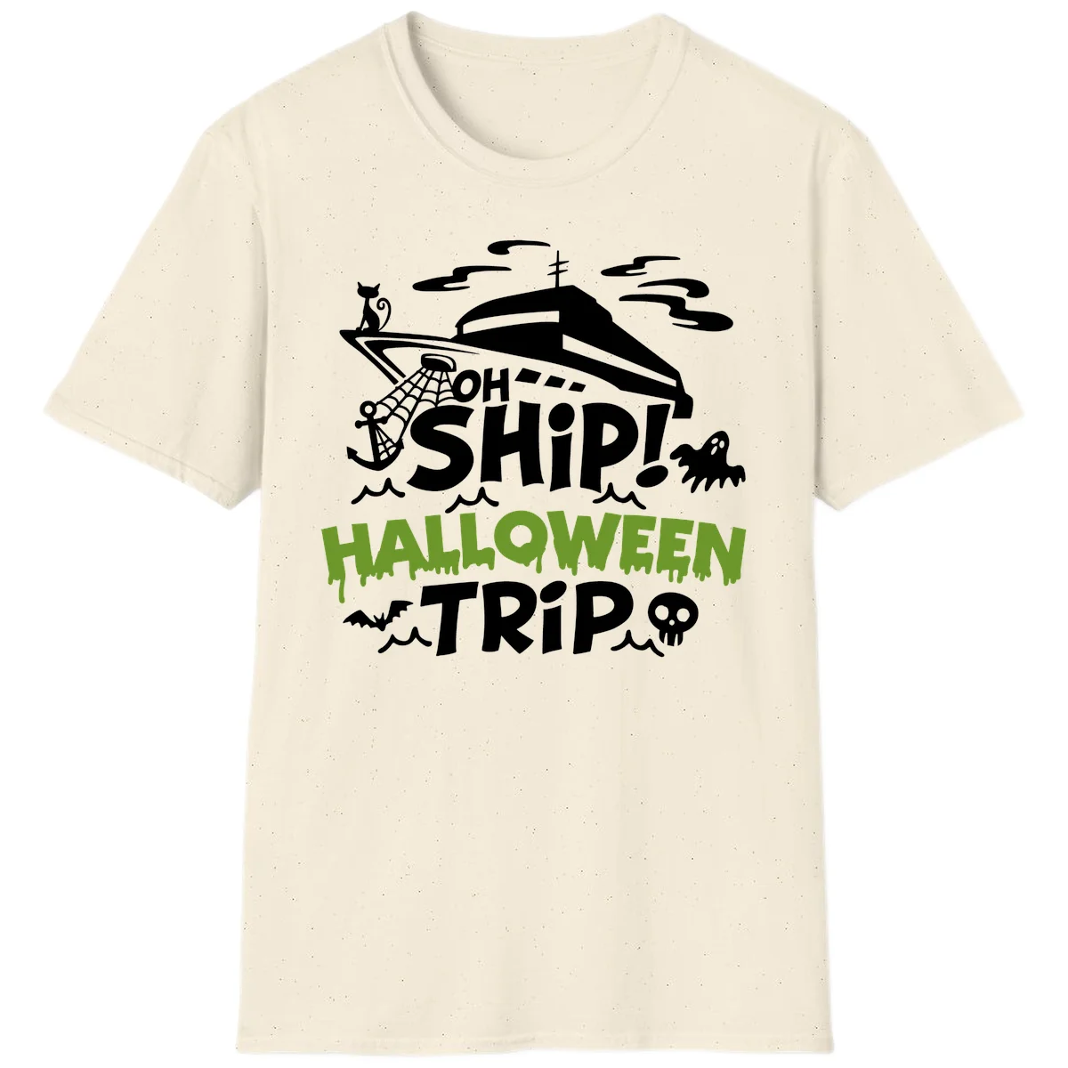 Oh Ship Halloween Trip T-Shirt in Natural