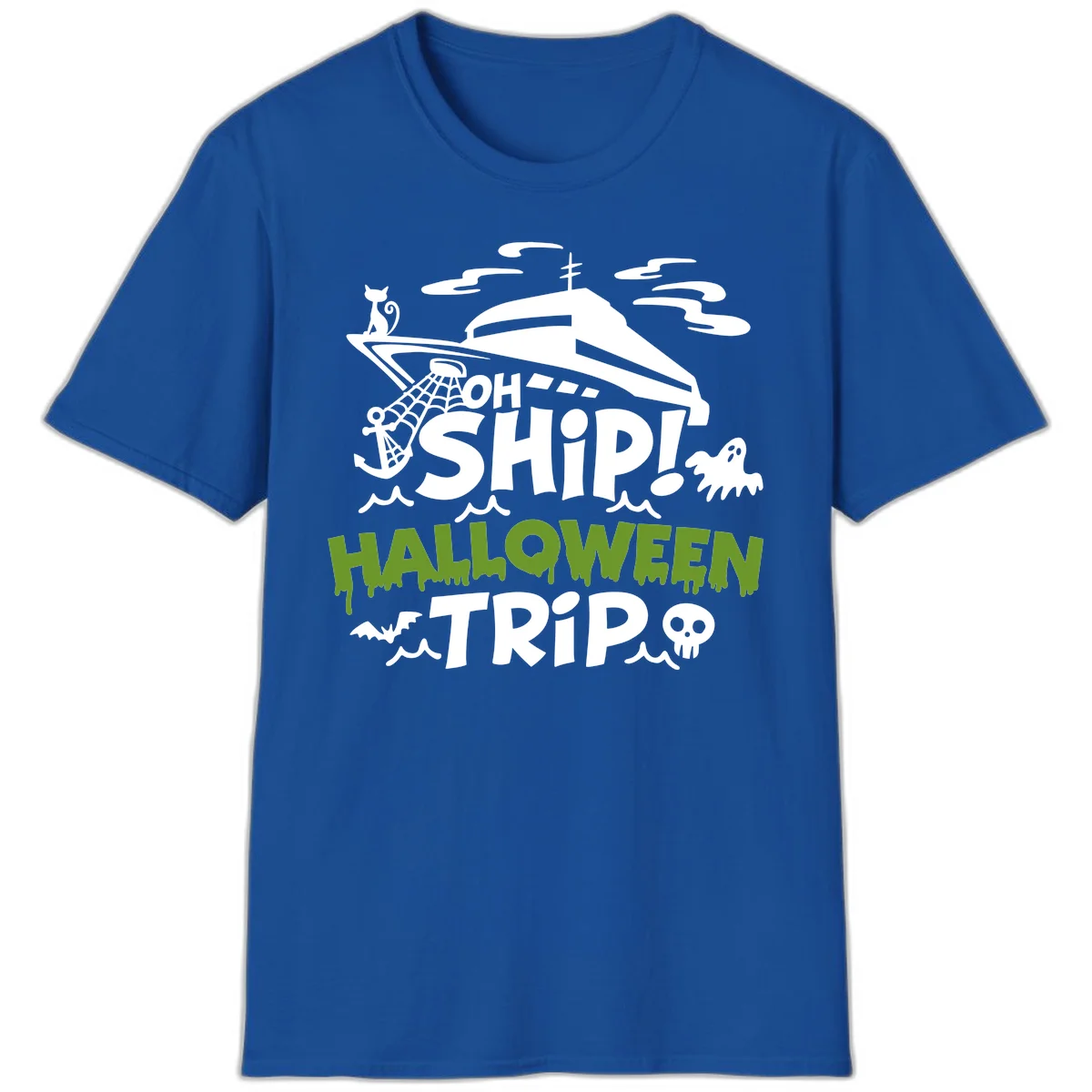 Oh Ship Halloween Trip T-Shirt in Royal