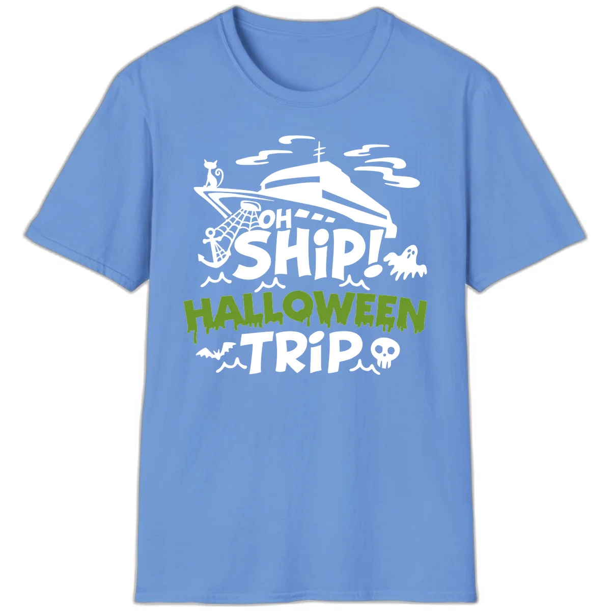 Oh Ship Halloween Trip T-Shirt in Carolina Blue