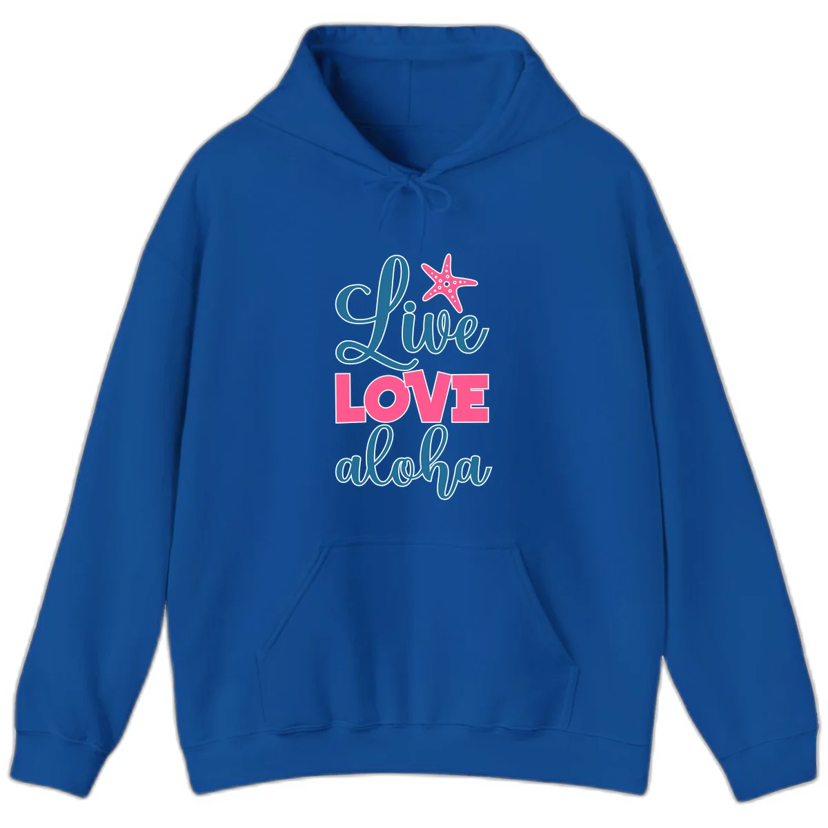 Live Life Aloha Starfish Hoodie in Royal
