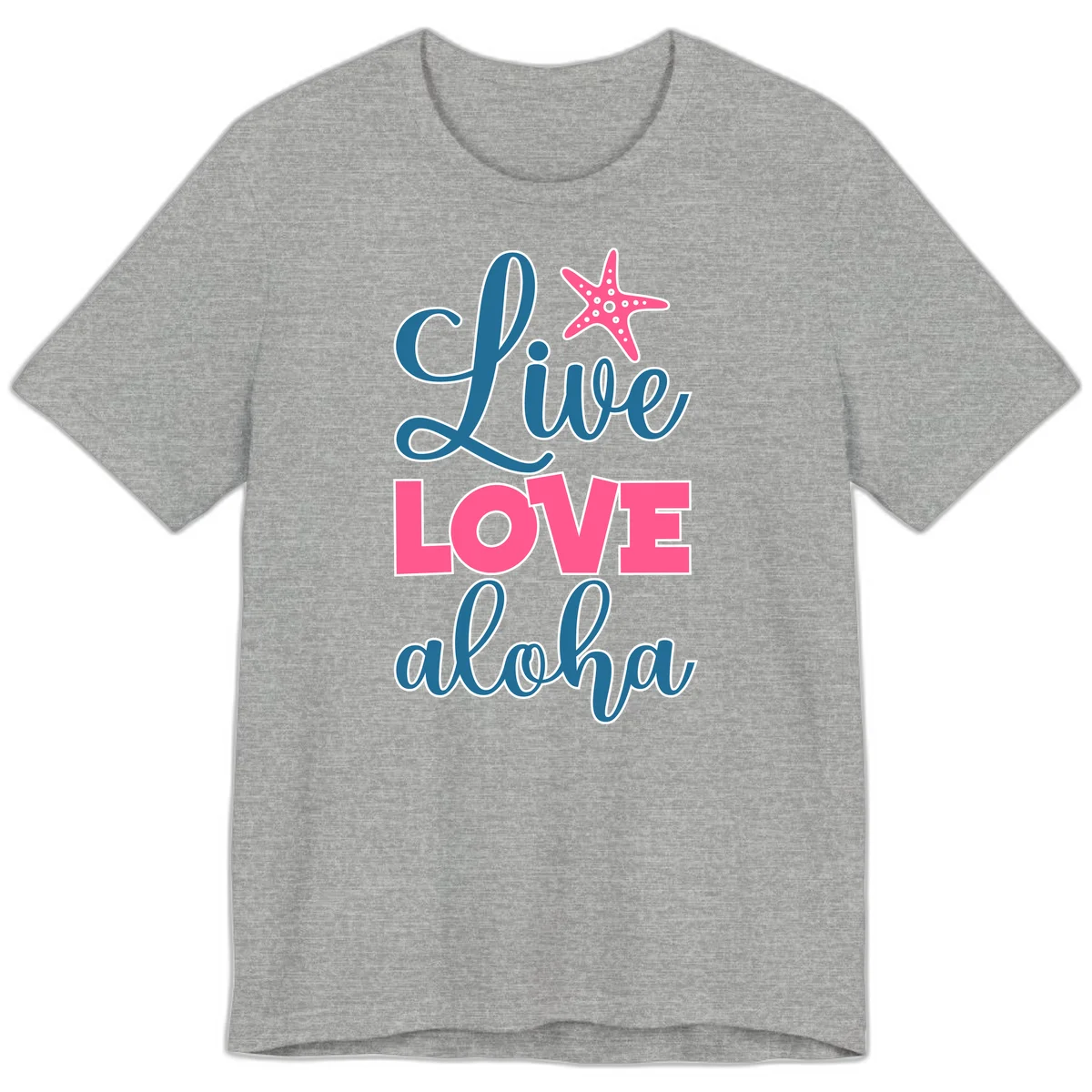Live Life Aloha Starfish Premium T-Shirt in Athletic Heather