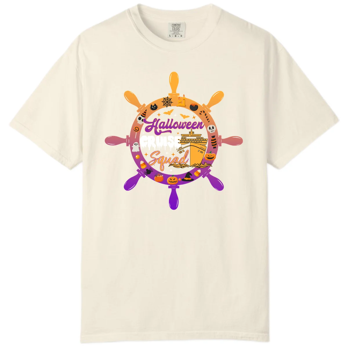 Halloween Cruise Squad Comfort Colors Cruise Tee in Ivory