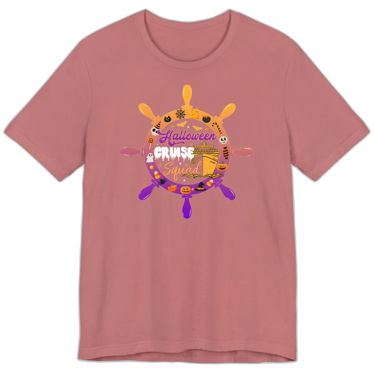 Halloween Cruise Squad Premium Vacation Tee in Mauve