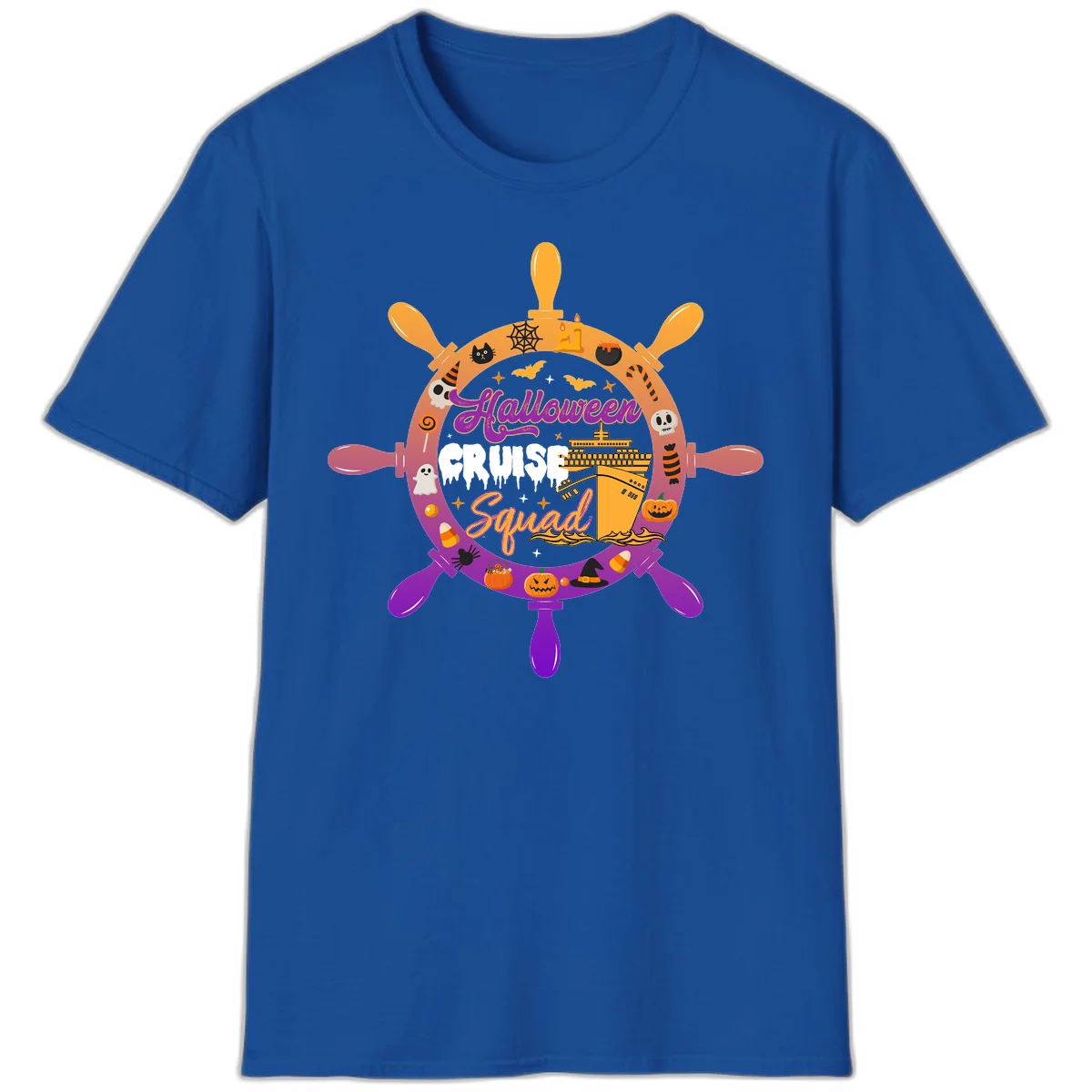 Halloween Cruise Squad Spooky Vacation T-Shirt in Royal