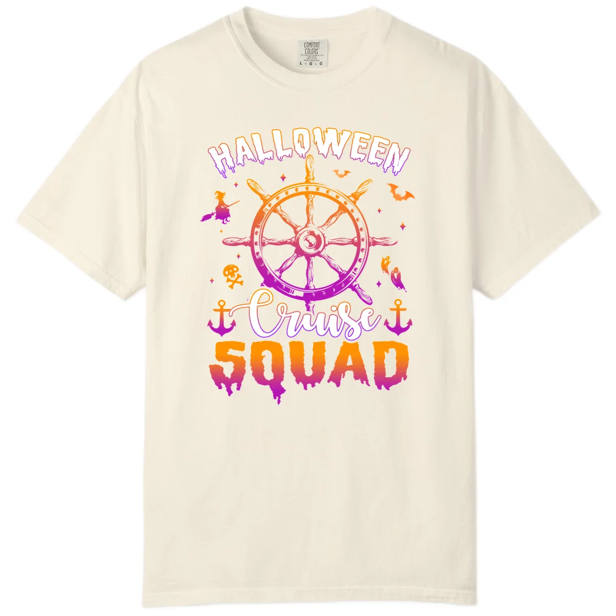 Halloween Cruise Squad Comfort Color T-Shirt in Ivory