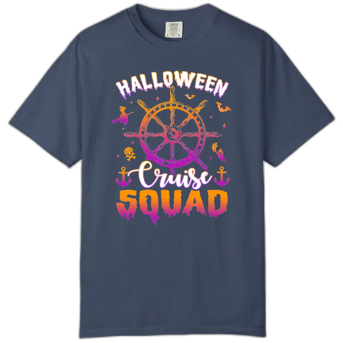 Halloween Cruise Squad Comfort Color T-Shirt in Midnight