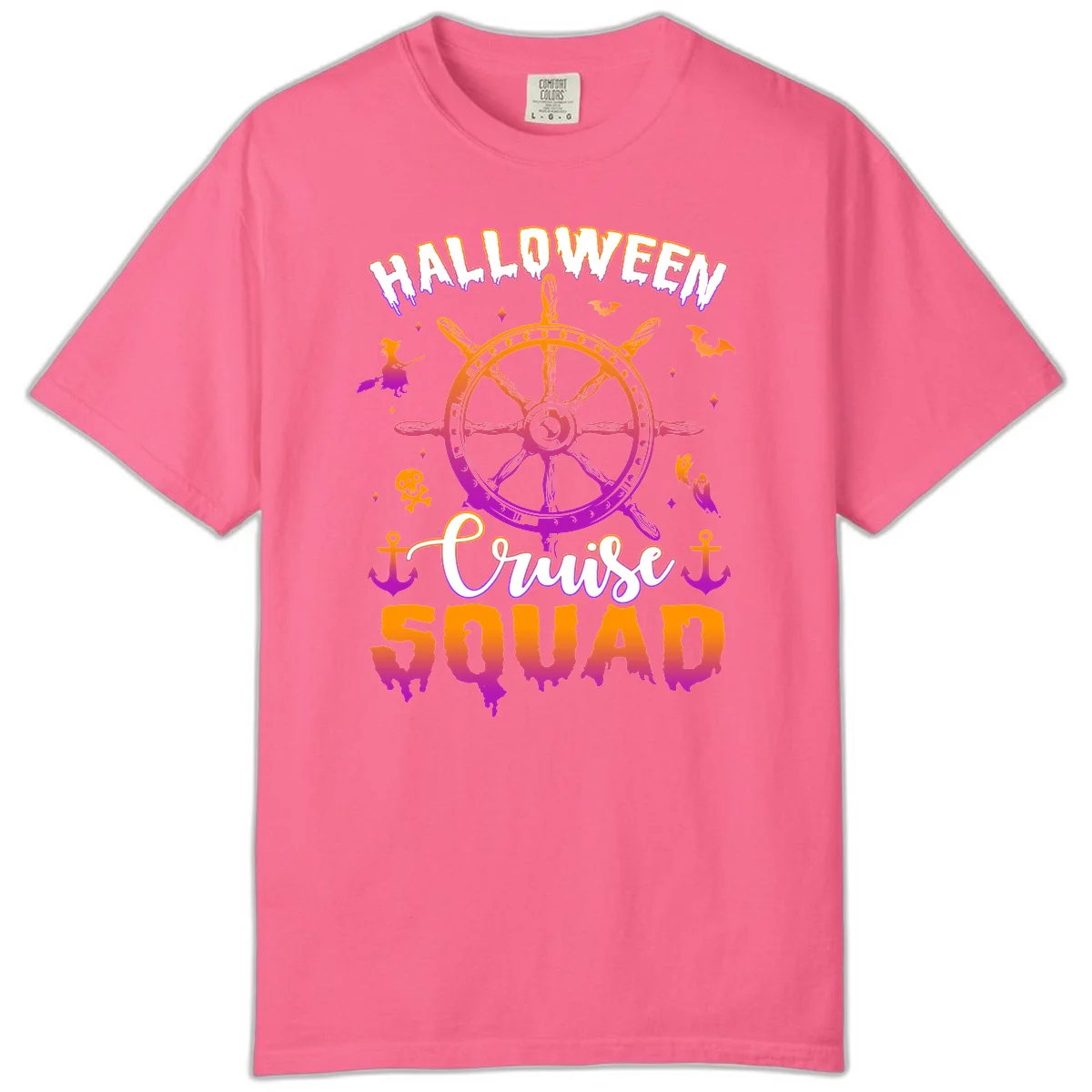 Halloween Cruise Squad Comfort Color T-Shirt in Crunchberry