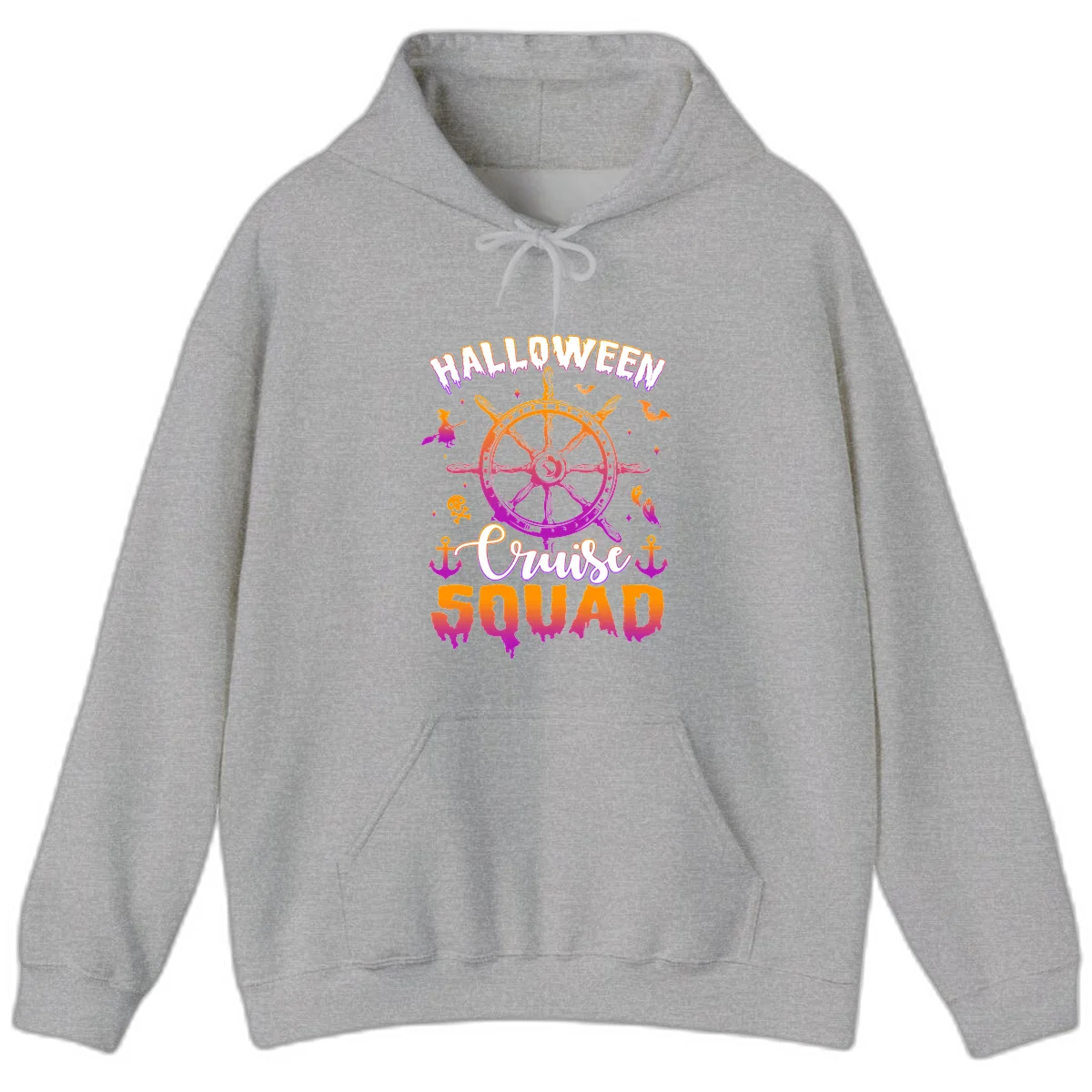 Halloween Cruise Squad Hoodie in Sport Grey