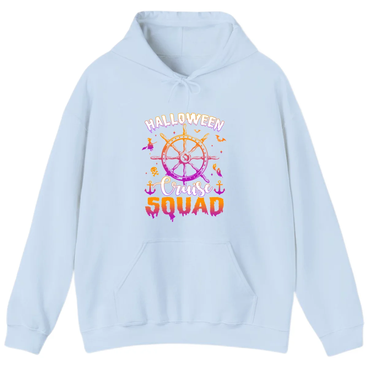 Halloween Cruise Squad Hoodie in Light Blue