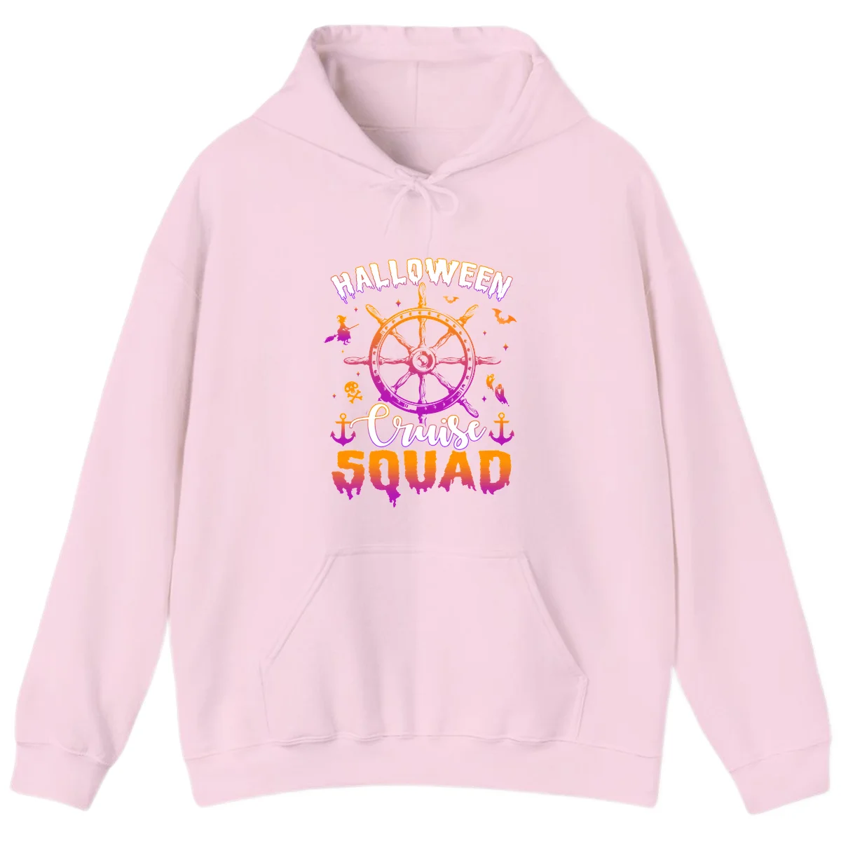 Halloween Cruise Squad Hoodie in Light Pink
