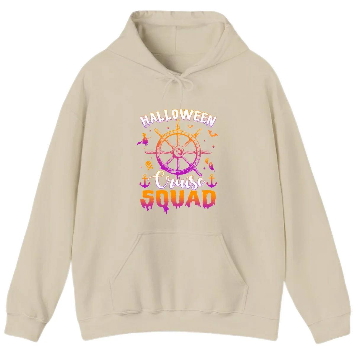Halloween Cruise Squad Hoodie in Sand