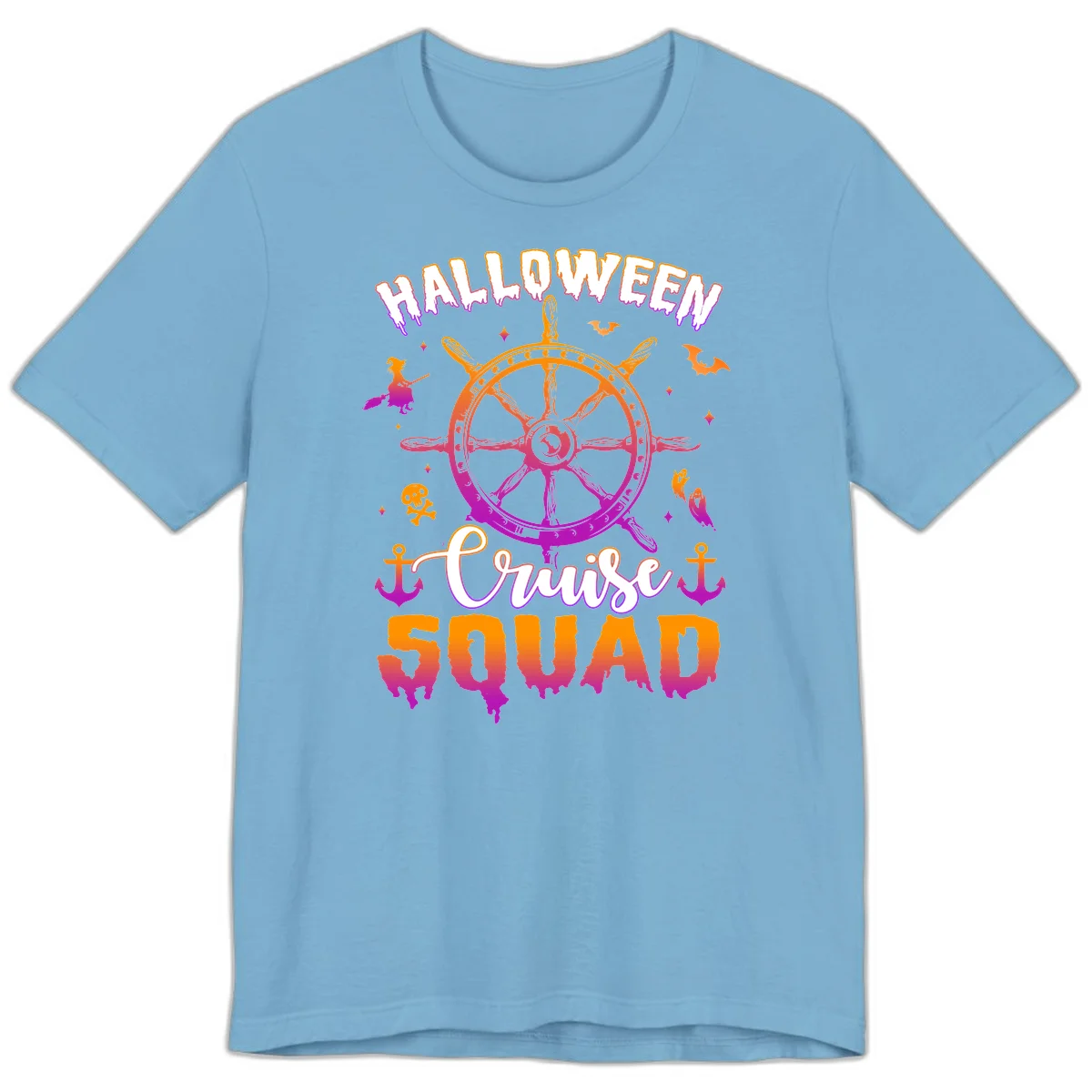 Halloween Cruise Squad Premium T-Shirt in Ocean Blue