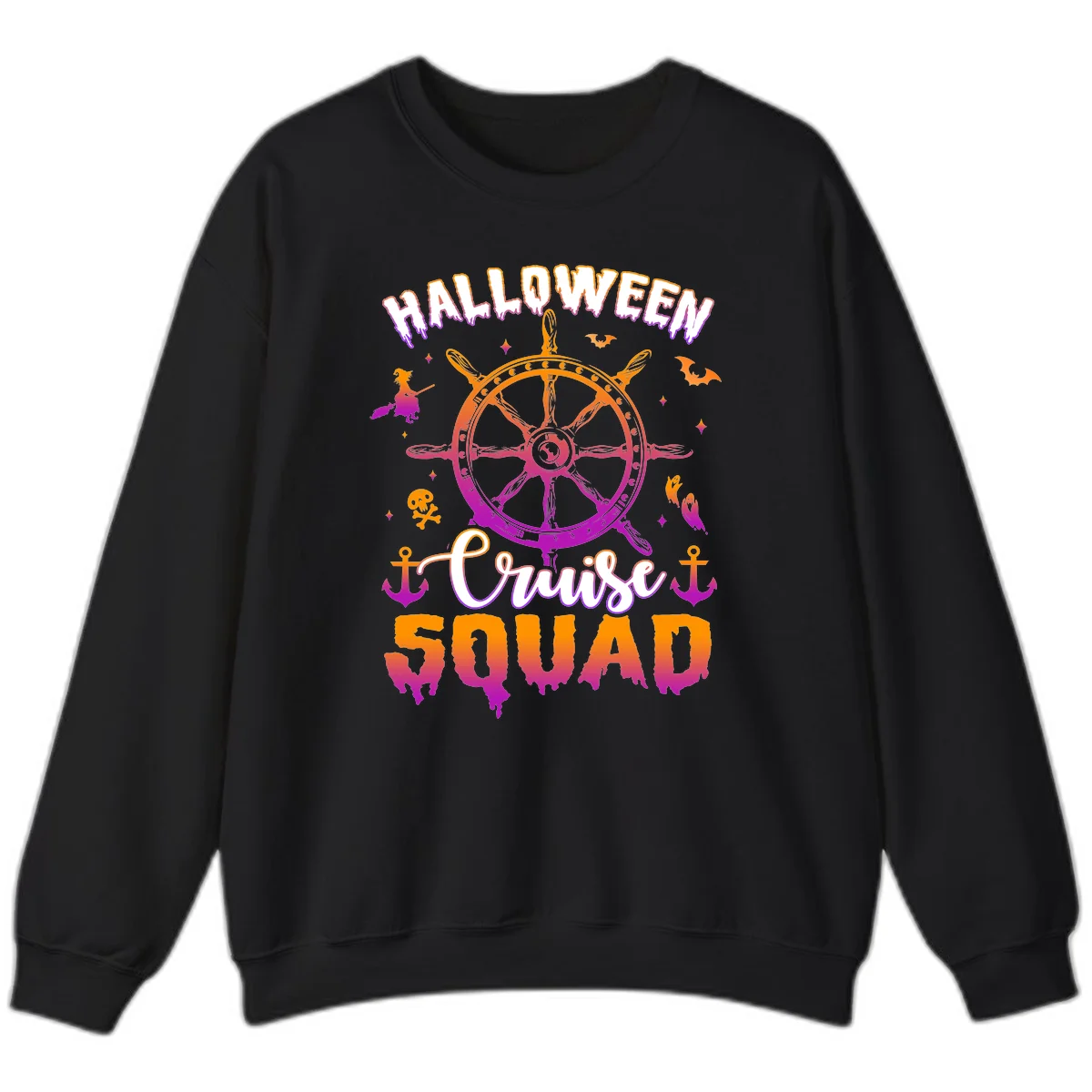 Halloween Cruise Squad Sweatshirt in Black