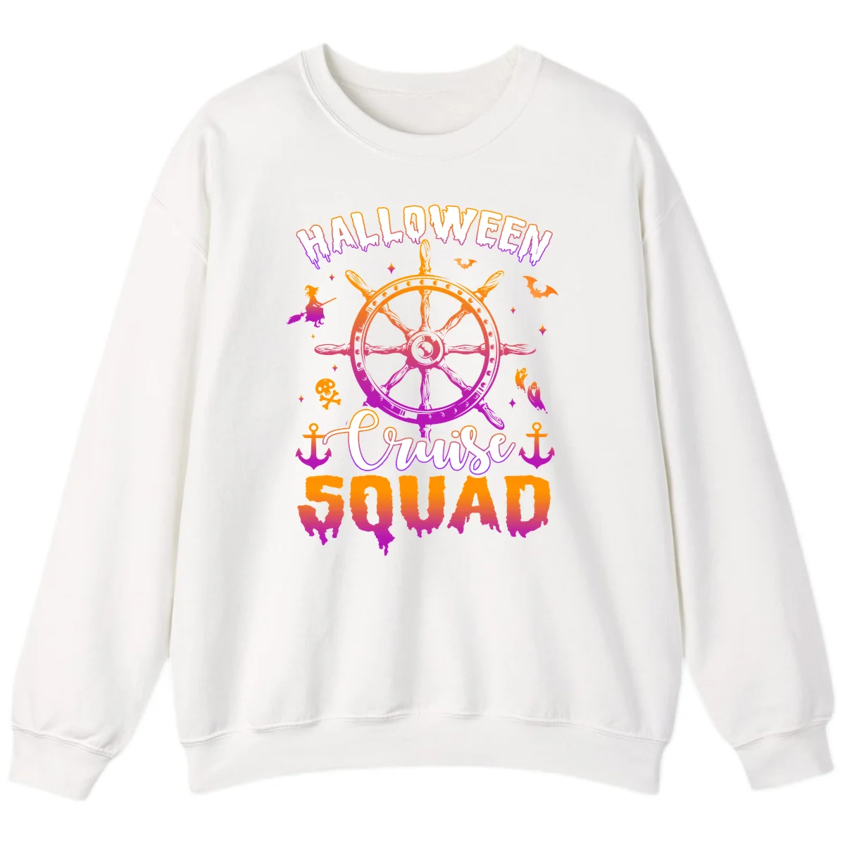 Halloween Cruise Squad Sweatshirt in White