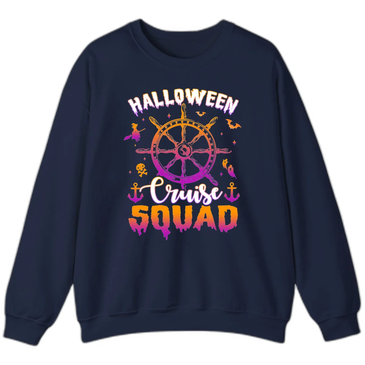 Halloween Cruise Squad Sweatshirt in Navy