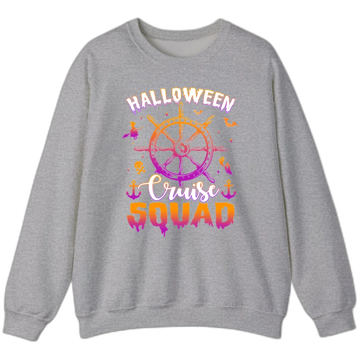 Halloween Cruise Squad Sweatshirt in Sport Grey