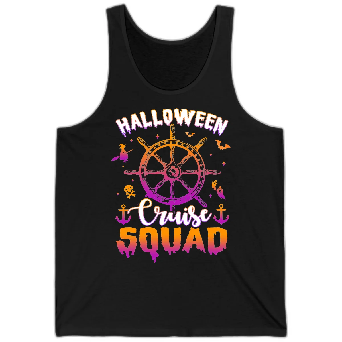Halloween Cruise Squad Tank Top in Black