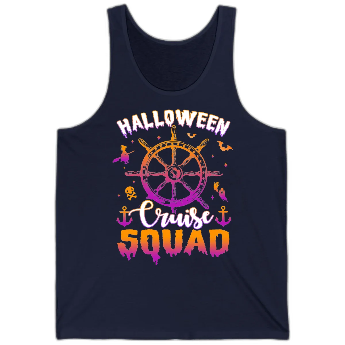 Halloween Cruise Squad Tank Top in Navy