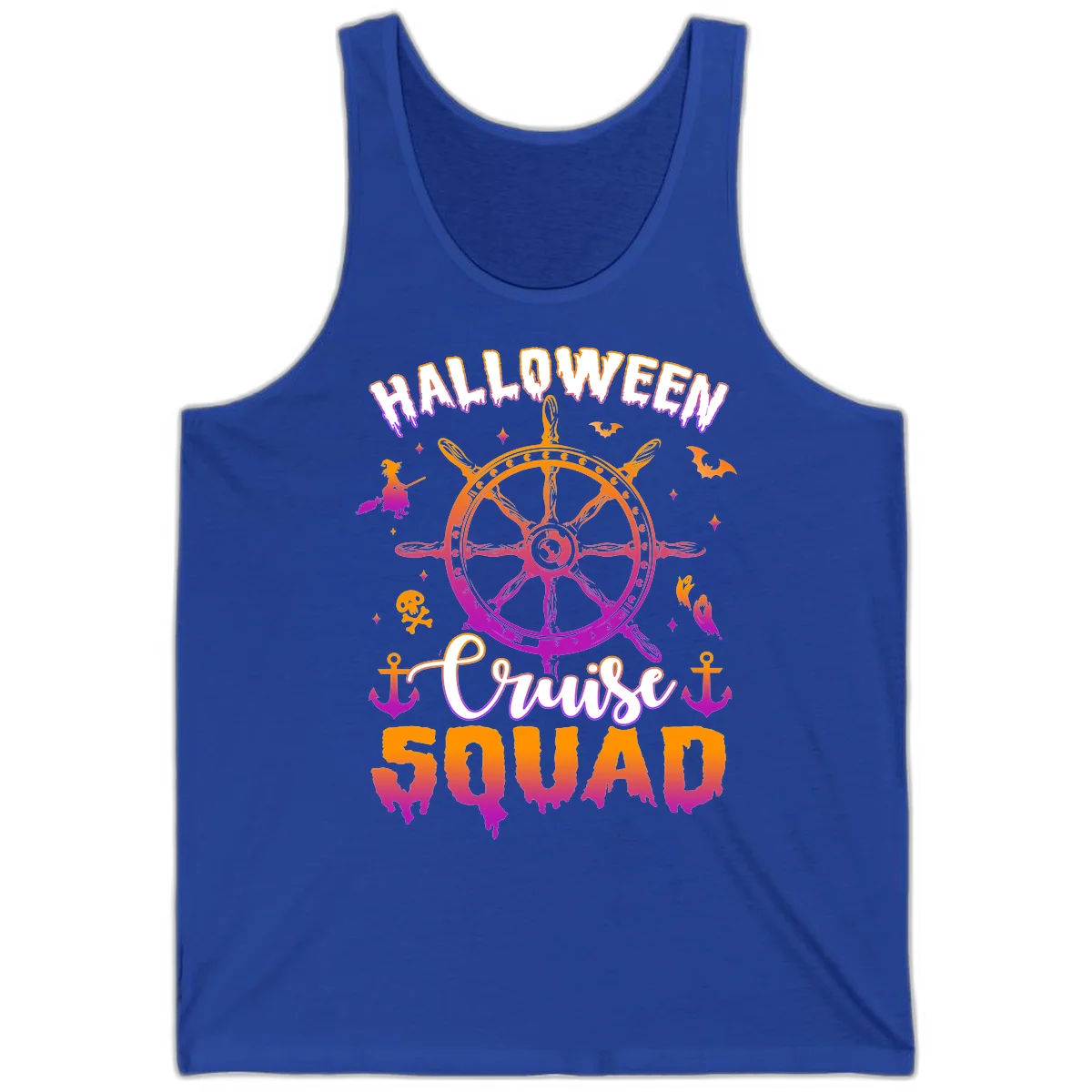 Halloween Cruise Squad Tank Top in True Royal