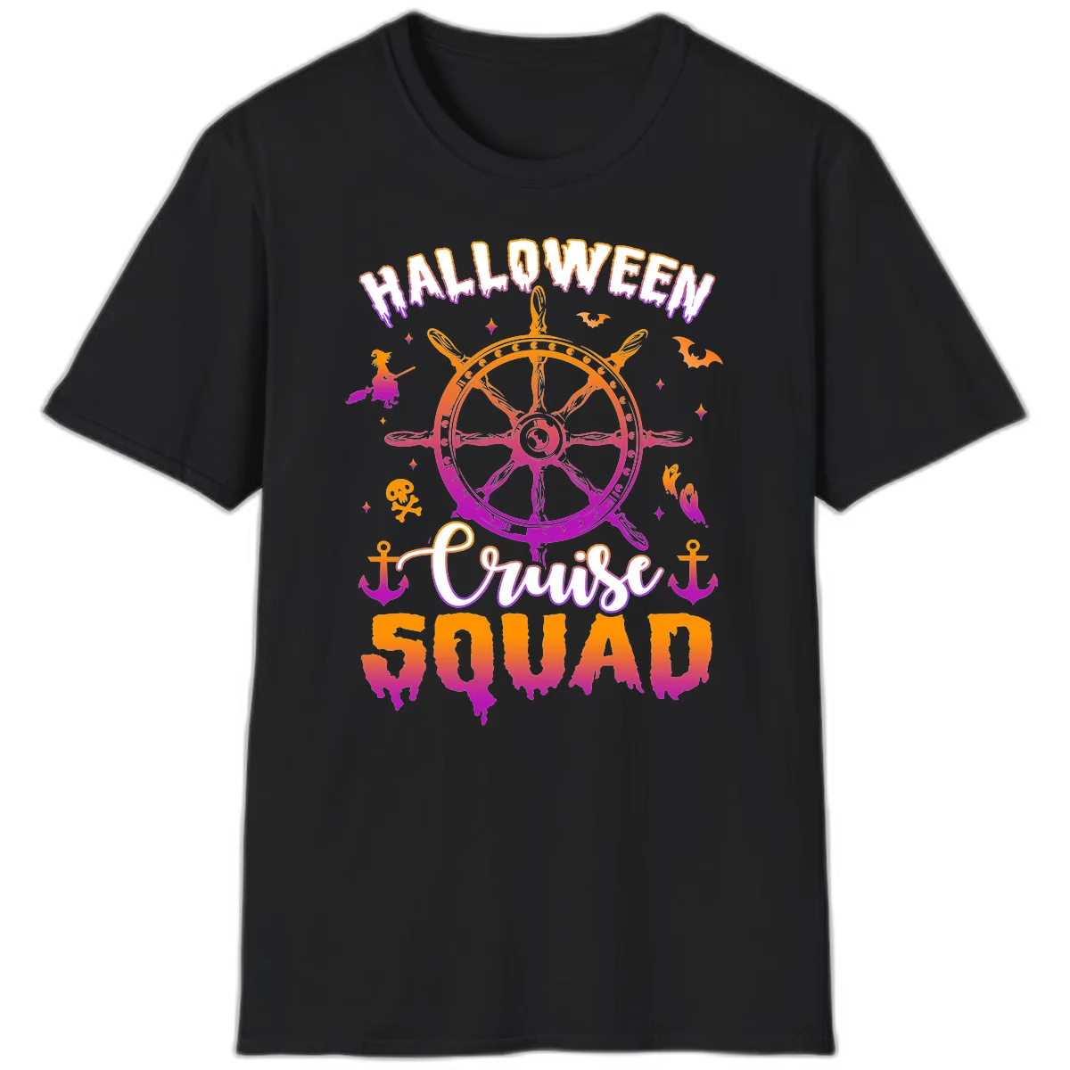 Halloween Cruise Squad T-Shirt in Black