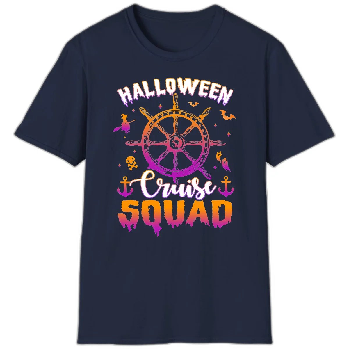 Halloween Cruise Squad T-Shirt in Navy